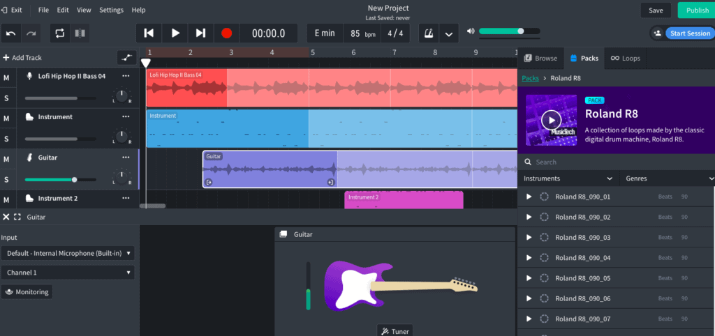 Bandlab audio editor