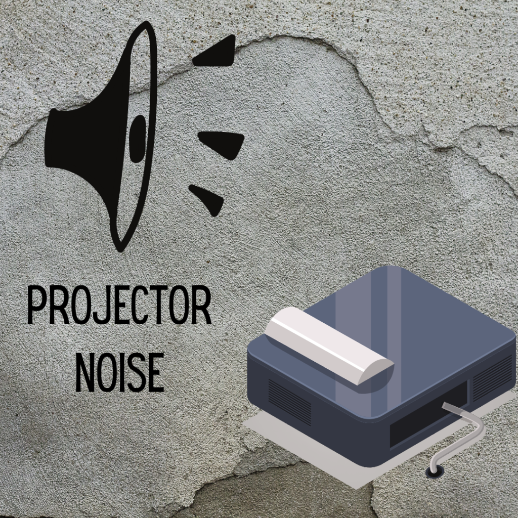 Speaker element with projector and background